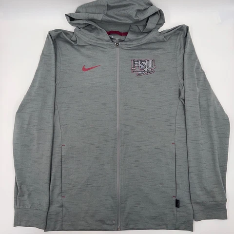 Nike Jacket Florida State Seminoles Dri Fit Mens Small Gray On Field Gray Runnin Cover