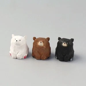 Mini Handmade wooden bear figurine office desk study birthday present home decor - Picture 1 of 30