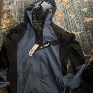 Adidas Jacket Men Terrex Primeknit Waterproof Rain Anorak Coat Sz M HU1829 $380 - Picture 1 of 7