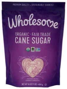 Wholesome Organic Fair Trade Cane Sugar 1 Lb - Picture 1 of 4
