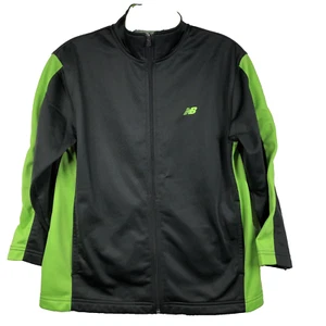 Chaqueta Calentamiento M New Balance Cremallera Completa Unisex Juvenil Bolsillos Gris Eléctrico Verde - Imagen 1 de 9
