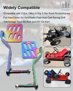 Go Kart Brake Throttle Pedals Kit for for Predator 212cc 196cc 6.5hp Road Rocket - Picture 1 of 5