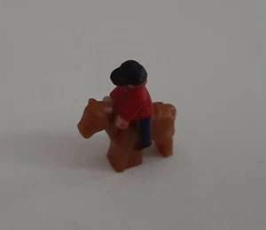 PLAYMOBIL (DD28) MICRO MONDE - Cavalier & Cheval Marron Clair Ferme 4334 - Picture 1 of 1
