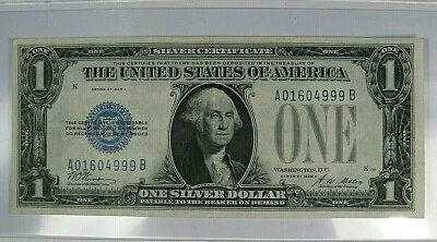 AU 1928-A "FUNNY BACK" Silver Certificate. A/B Block - Image 1 of 4