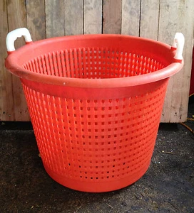 FISH BASKETS 44 LITRE ORANGE COTESI WITH HANDLES HEAVY DUTY NARROWBOAT - Picture 1 of 2
