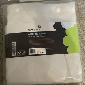 Naturepedic 3 Pack Organic Cotton Flannel Crib Fitted Sheet - Picture 1 of 2