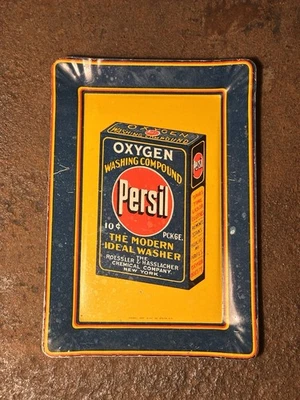 Vintage Persil Soap Advertising Tin Tray Made in NY  - Image 1 of 4