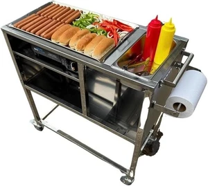 Hot Dog Wagen | Edelstahlwagen mit Aluminium Grillplatte | Butanbetrieben | ... - Bild 1 von 13