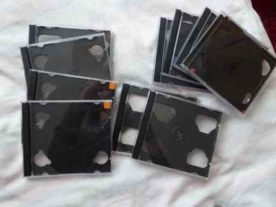 New Standard 10 Double Black CD Jewel Disc Cases Takes 2 CDs - Image 1 of 2