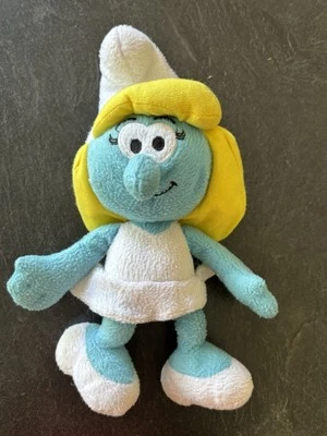 NANCO Smurf SMURFETTE Plush Stuffed Animal 2010 Collectible THE SMURFS 8” - Image 1 of 4