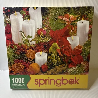 NEW Springbok Jigsaw Puzzle Candles Holidays Christmas Colors 1000 Pc 24 X 30 - Image 1 of 4