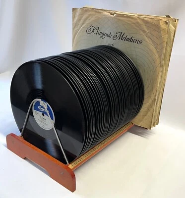 50 Schellackplatten Plattensammlung 10'' und 12'' mit Schallplattenständer 50er - Bild 1 von 4
