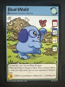 Neopets Blue Warf 50/100 Lost Desert Petpet poco común - Imagen 1 de 2