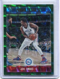 2017-18 NBA Hoops - JOEL EMBIID - Green Plaid #1 - PHILADELPHIA 76ers #d 96/99