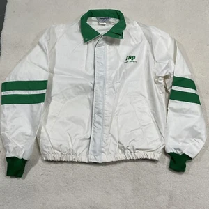 Vintage Swingster IBP Iowa Beef Processors White Jacket Medium Stitched 1989 USA - Picture 1 of 12