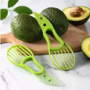 2 in 1 Avocado Cutter Fruit Slicer Peeler Easy Scoop Tool Kitchen Cook Food Art - Picture 1 of 13