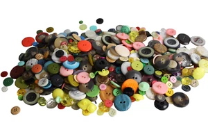 Large Glass Jar of Lot of Buttons All Kinds of Shapes Sizes and Colors!  - Picture 1 of 6