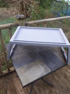 IKEA KLIPSK plastic eat-in-bed foldable tray - grey - Picture 1 of 8