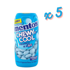 Candy Mentos Cool Chewy Mint Peppermint Flavor Fresh Breath Sweets 36 g x 5