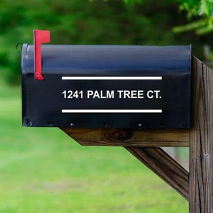 Custom Mailbox Decals Personalized Street Address VWAQ - CMB3 - Picture 1 of 15