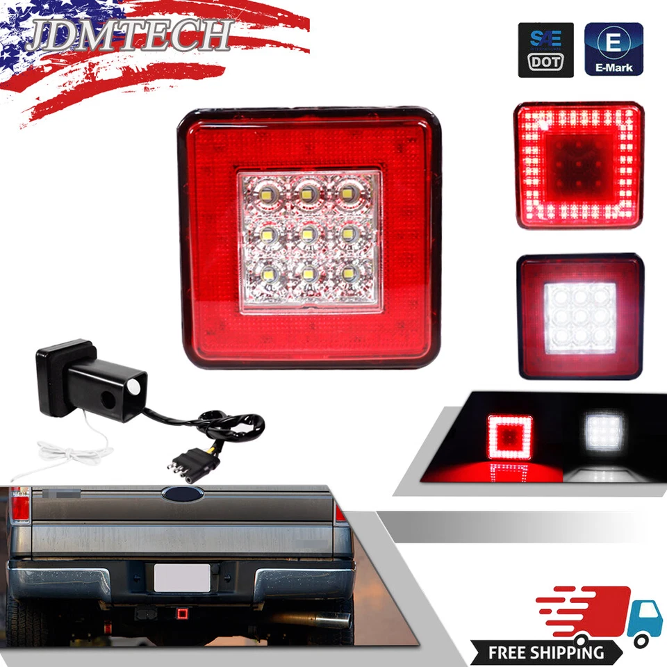 Lámpara de conducción y freno Roane LED enganche de remolque con luz de marcha atrás se adapta a 2" para Chevy Foto 1 de 4