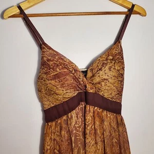Mlle Gabrielle Maxi Dress Sheer Lined Dress Spaghetti Straps size M - Picture 1 of 12