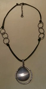 Collar Silpada Oxidado Martillado Plata de Ley y Cuero "RETIRADO" N1440 - Imagen 1 de 8