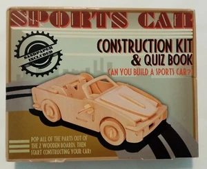 Wooden Sports Car Jigsaw Puzzle 3D Construction Kit - Picture 1 of 4