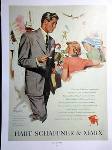 Zwei Werbedrucke 1955 April, Life- Hart Schaffner & Marx Dixie Weave Tropical Suits - Bild 1 von 3