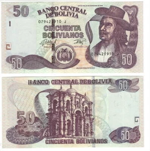 BOLIVIA 50 Bolivianos UNC Banknote 1986(2015) P-245 Suffix J Paper Money - Picture 1 of 1