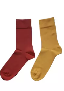 NWT Men's Set of 2 Cotton Blend Socks Size 27 Shoes 42-43 Mustard +Terracotta - Picture 1 of 11