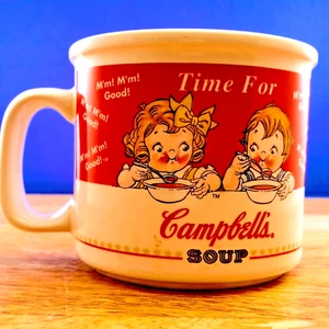 Campbell's Soup Cup Mug Bowl Houston Harvest Kids Time For M'm! Mom! Good! 1998 - Picture 1 of 12