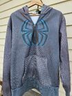MARVEL Spider-Man Men’s Full-Zip Fleece Hoodie Sweatshirt Size Large Blue Gray