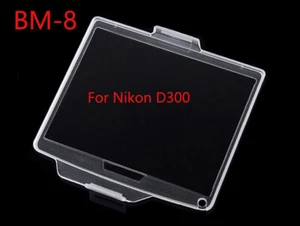 BM-8 Hard Clear Plastic Rear LCD Monitor Screen Cover Protector For Nikon D300 - Picture 1 of 3