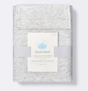Fitted Jersey Crib Sheet Knit Heather Gray - Cloud Island™ Gray - Picture 1 of 2