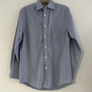 Jos A Bank Clothing Co. Mens Dress Shirt Blue 100% Cotton Size 15-33 - Picture 1 of 7