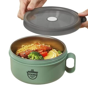 Microwave Ramen Bowl Set Ramen Bowl With Lid And Stainless Steel Liner Ramen Coo - Picture 1 of 9