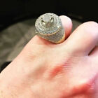 2Ct Round Lab Created Diamond Men's Pinky Wedding Ring 14K Yellow Gold Plated