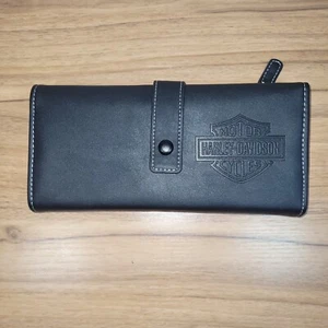 Harley-Davidson Leather Travel Tech Tri-fold Organizer - Picture 1 of 9