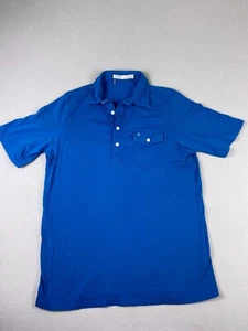 Camisa Cuna Para Hombres M Azul Polo Golf Bolsillo Rugby Elastizada Algodón Orgánico - Imagen 1 de 8