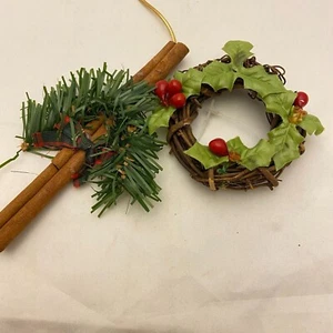 #6185 Twig and Cinammon Stick Christmas Ornaments 6 X 3.5 - Picture 1 of 5