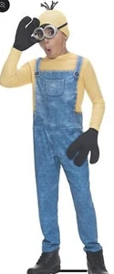 DESPICABLE ME MINION KEVIN COSTUME SZ 3-4 JUMPSUIT/HEADPIECE/GOGGLES/GLOVES - Picture 1 of 4