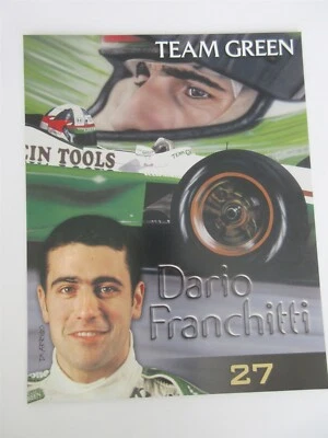 Foto verde del equipo Dario Franchitti campeón de Indy 500 2002 2001 8x10 Foto 1 de 3
