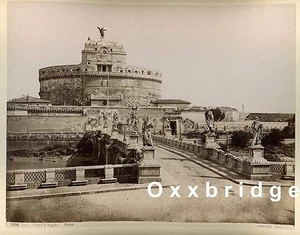 Roman Ruins 1880 Photo Bridge Sant'Angelo/Baths of Caracalla Gladiator - Picture 1 of 2