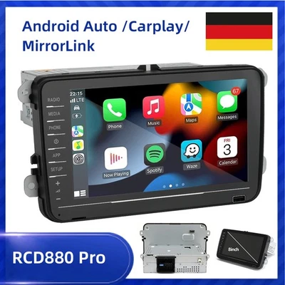 8" RCD330 187B RCD880 Autoradio Stereo Carplay Android Auto Radio Für VW Golf CC - Bild 1 von 4