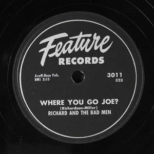 RICHARD & BAD MEN: where do you go joe? / antonia FEATURE Single 78 RPM - Picture 1 of 2