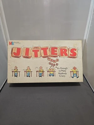 Vintage Jitters Word Game 1986 Milton Bradley Timer Cards Dice Cup Complete - Image 1 of 2