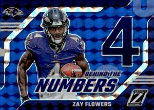 2023 Panini Zenith #30 Zay Flowers Behind the Numbers Blue - Picture 1 of 2