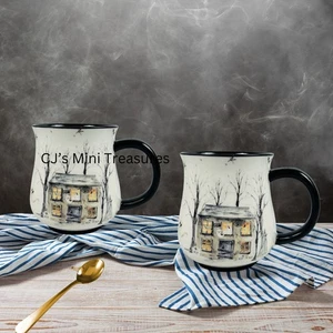 Potter's Studio Halloween Casa Embrujada Taza Cerámica Bruja y Fantasmas NUEVO Juego de 2 - Imagen 1 de 7