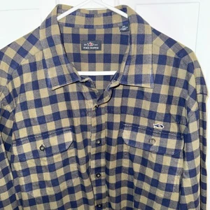 Fish Hippie Shirt Mens XXL Multicolor Flannel Collection Casual Travel Outdoors - Picture 1 of 5